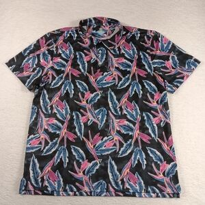 Chubbies Shirt Mens 2XL Performance Polo Birds Of Paradise Hawaiian Golf Beach